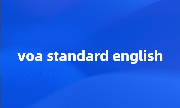 voa standard english