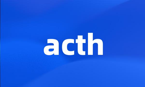 acth