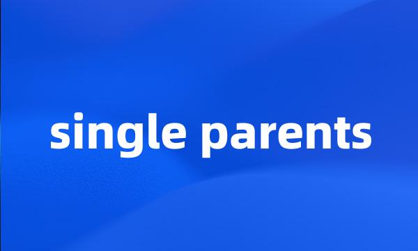 single parents