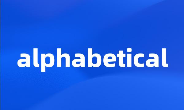 alphabetical