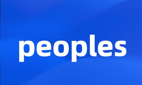 peoples