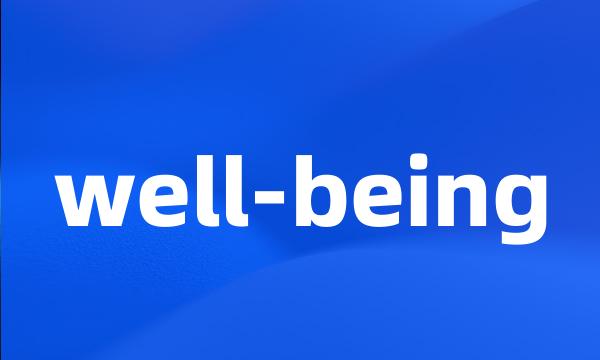 well-being