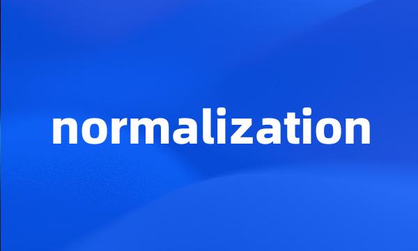 normalization