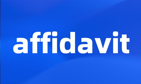 affidavit