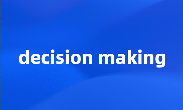 decision making