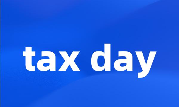 tax day