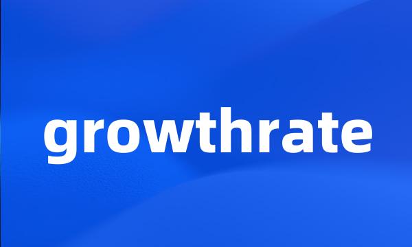 growthrate