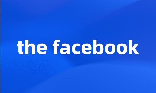 the facebook