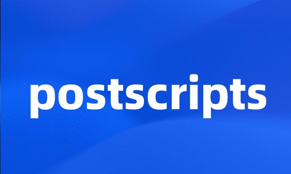 postscripts