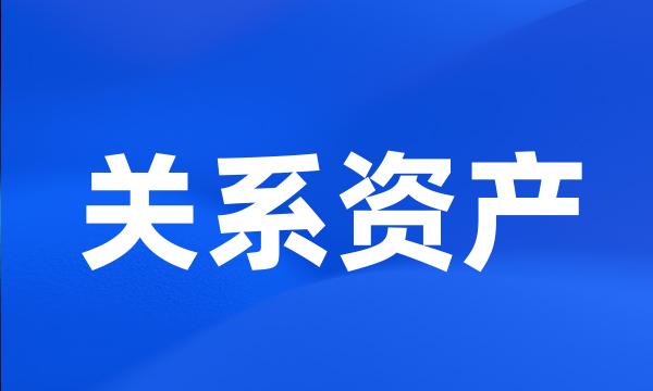 关系资产