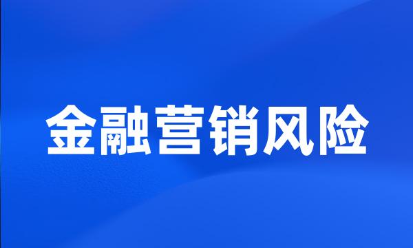 金融营销风险