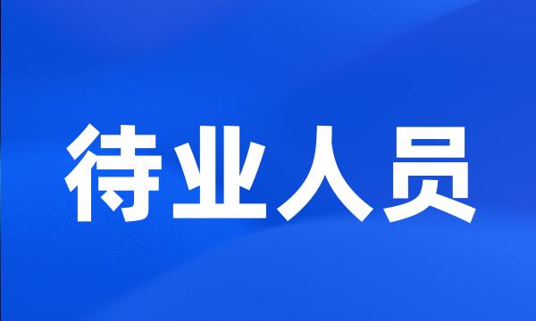 待业人员