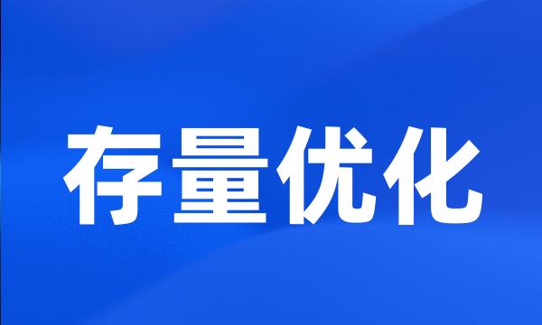 存量优化