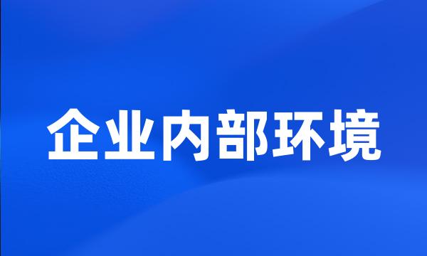 企业内部环境