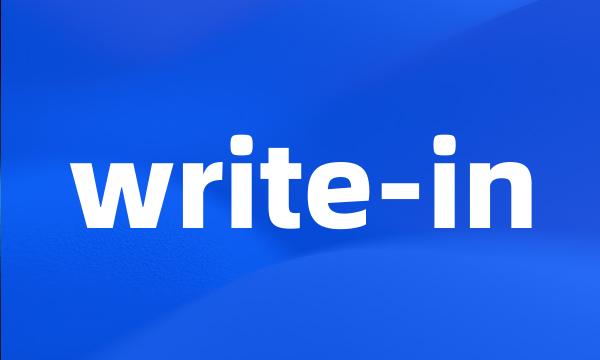 write-in