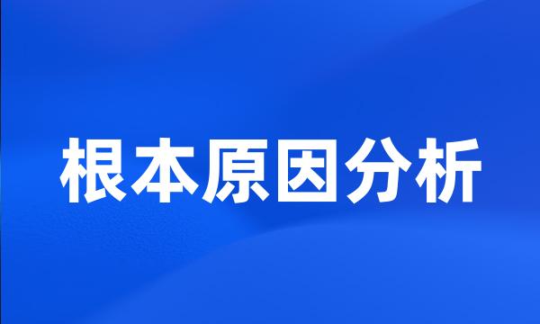 根本原因分析