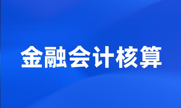 金融会计核算