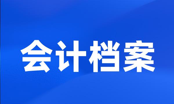 会计档案