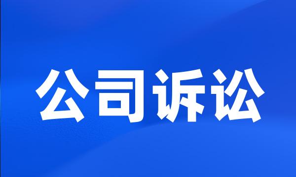 公司诉讼