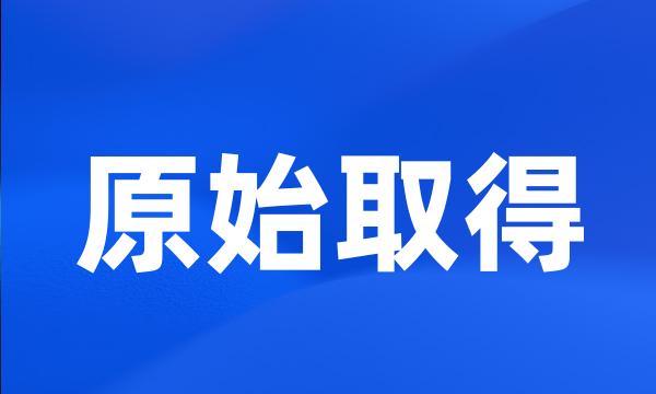 原始取得