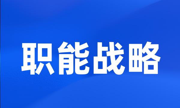 职能战略