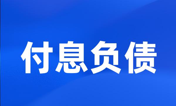 付息负债