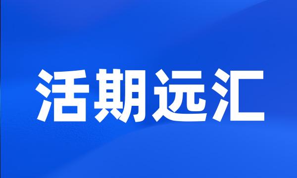 活期远汇