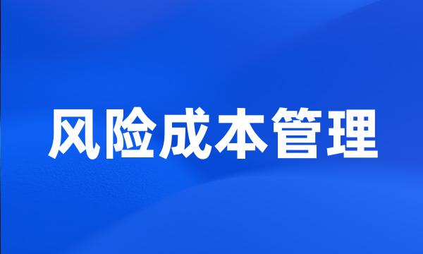 风险成本管理