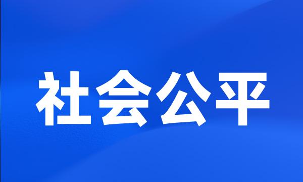 社会公平