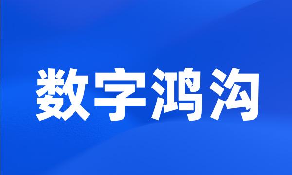 数字鸿沟