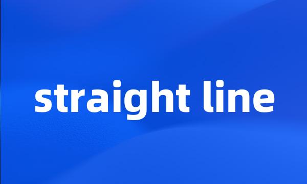 straight line