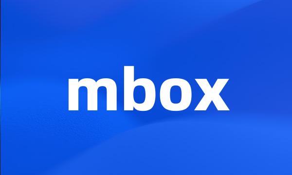 mbox