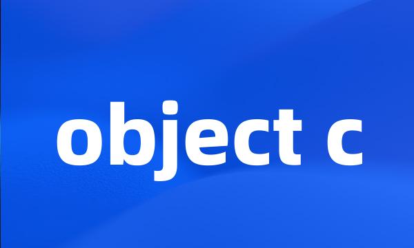 object c