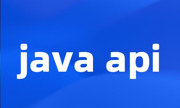 java api