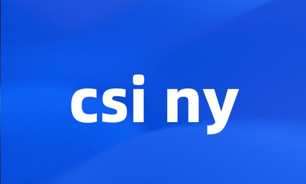 csi ny