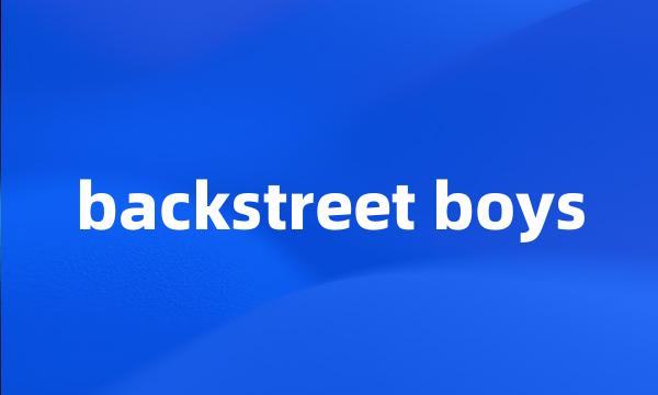 backstreet boys