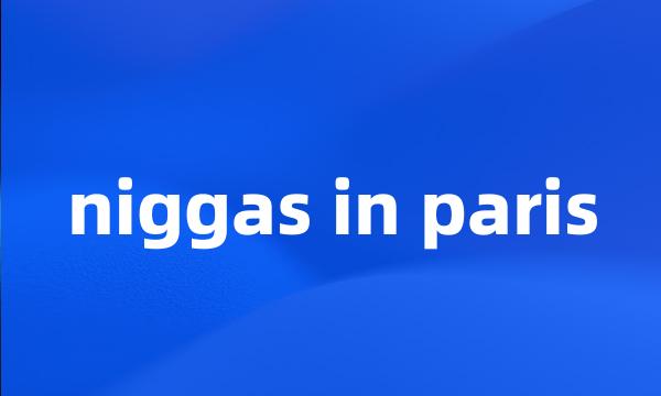 niggas in paris