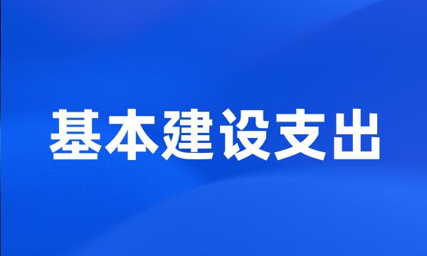 基本建设支出