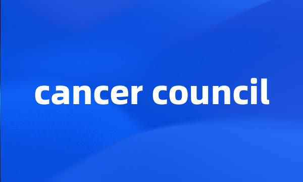 cancer council