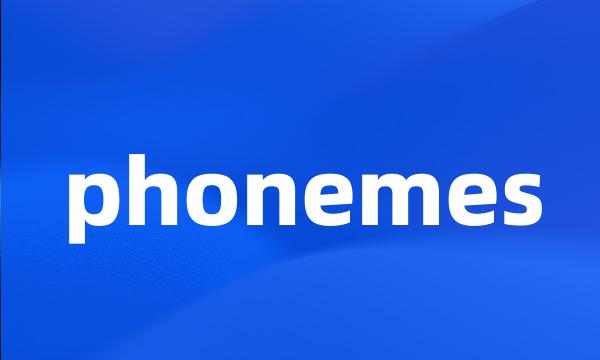 phonemes