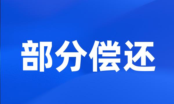 部分偿还