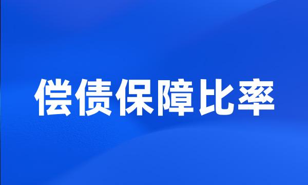 偿债保障比率