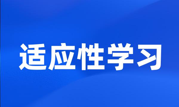 适应性学习