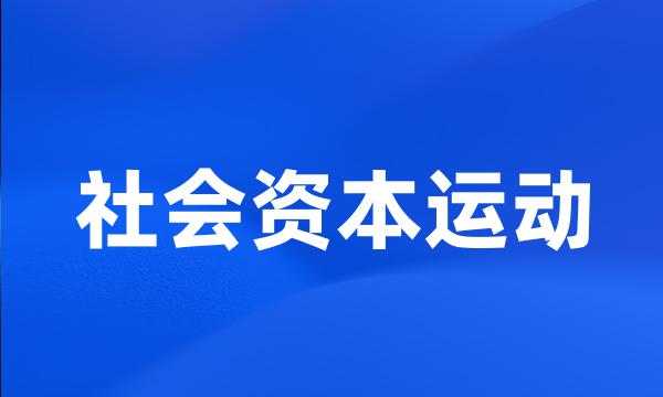 社会资本运动