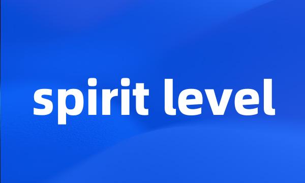 spirit level