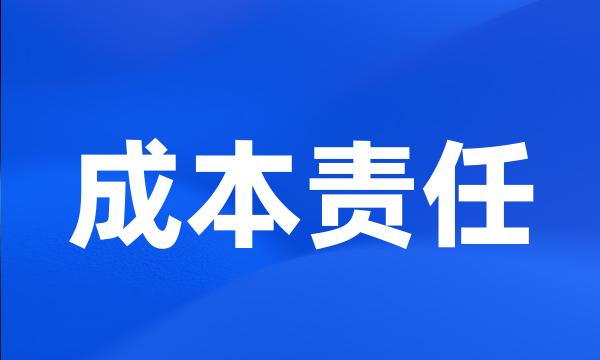 成本责任