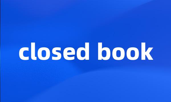 closed book