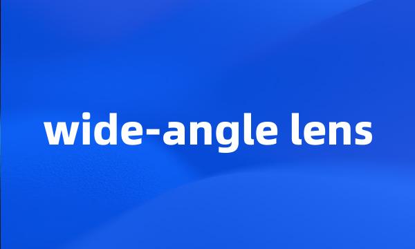 wide-angle lens