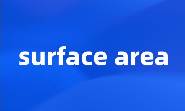 surface area