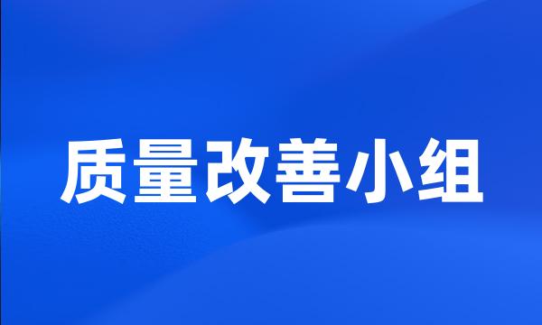 质量改善小组